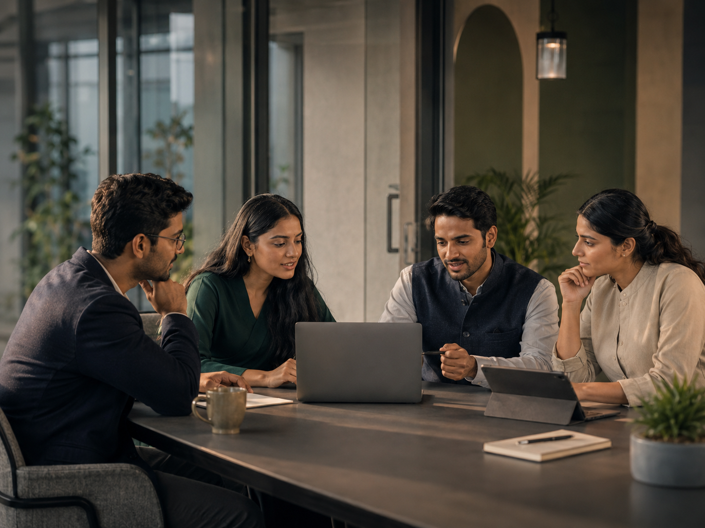 Indian financial technology team collaborating